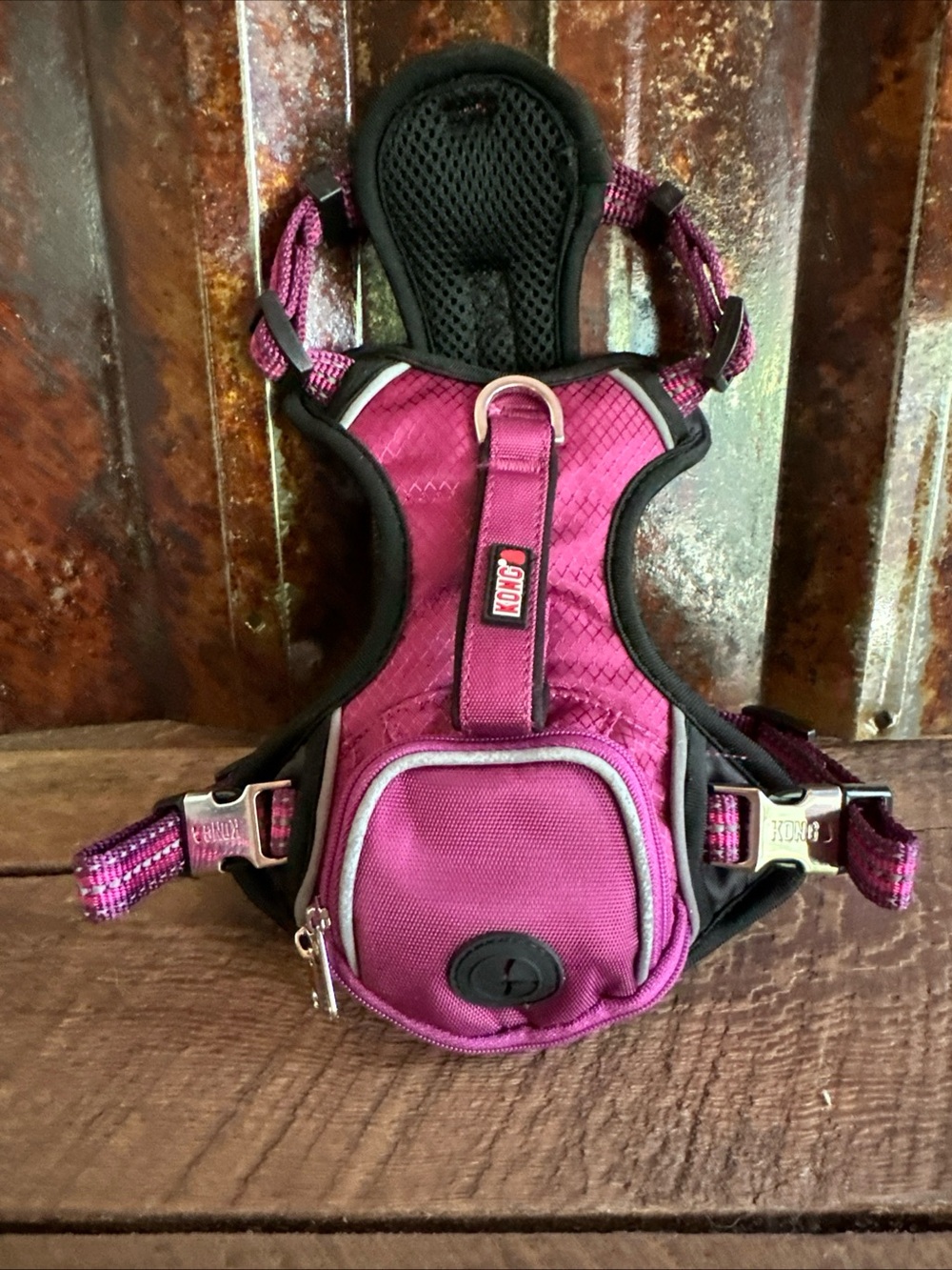KONG Magenta/Pink Padded Dog Harness with Metal Buckles Small